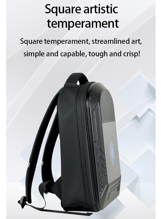 OASIS DESERT LED Backpack Shoulder Light Display Large Screen Cool DIY Hard Shell Waterproof Riding Sports  - Image 3