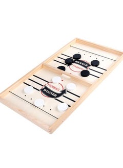MARGOUN MARGOUN Fast Puck Game, Foosball Winner Board Game, Wooden Hockey Chess Table Game Sling Games Paced Puck Winner Wood Board Sport Toys (Large)  - Image 1