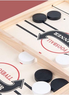 MARGOUN MARGOUN Fast Puck Game, Foosball Winner Board Game, Wooden Hockey Chess Table Game Sling Games Paced Puck Winner Wood Board Sport Toys (Large)  - Image 3