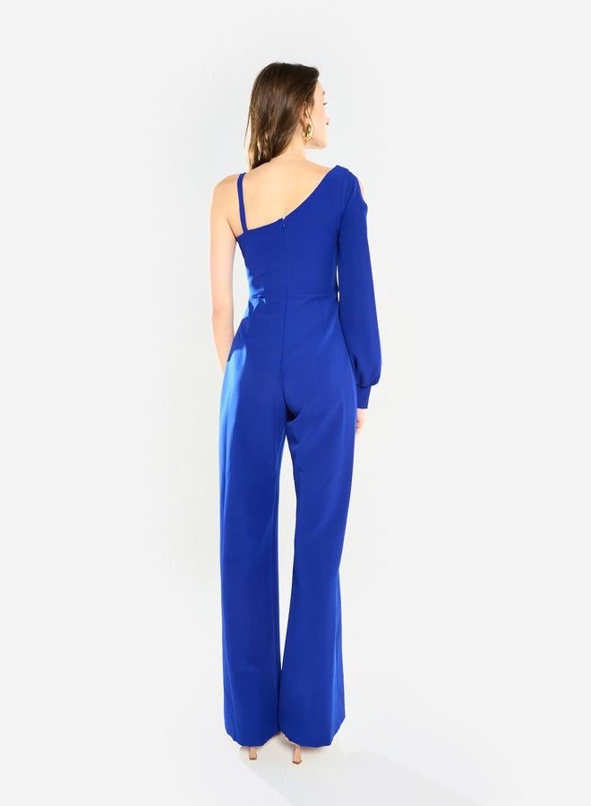 House of Moda Women One Shoulder Chain Accent Jumpsuit - Image 5