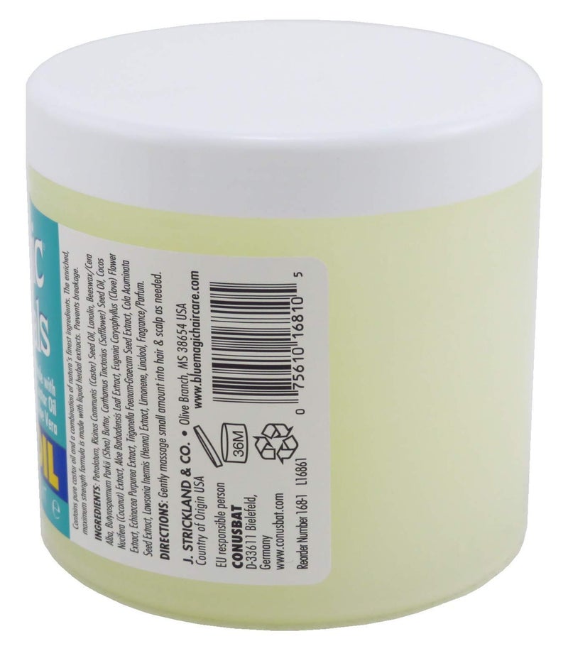 Blue Magic Organics Castor Oil 12 Ounce Jar (354ml) (3 Pack) - Image 2