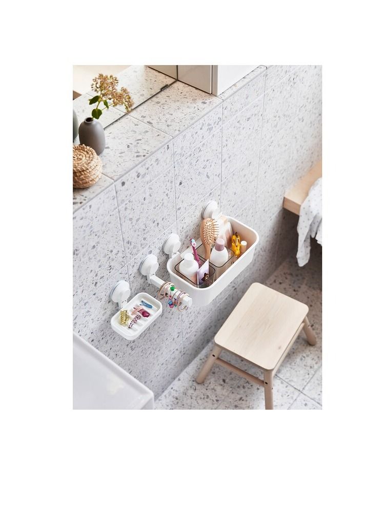 سلة مع كوب شفط ، أبيض - Image 3