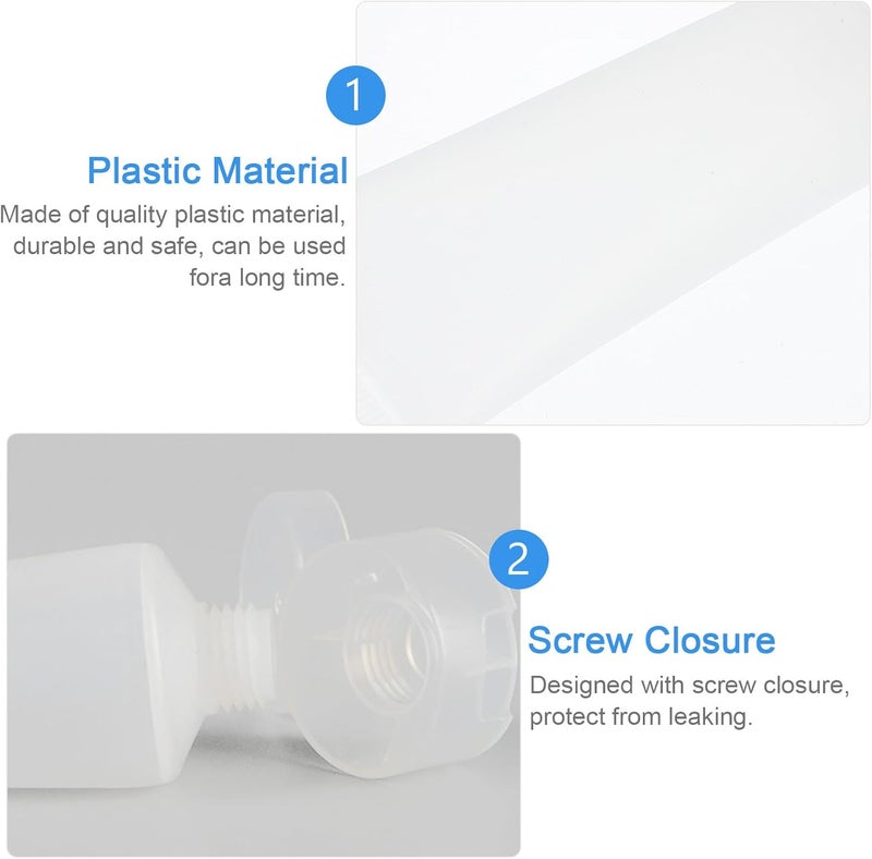 16pcs Refillable Cream Sample Tubes and Lotion Packaging Bottles, 15ml 30g Frosted Squeeze Containers with Flip Caps for Face Wash and Hand Cream Travel Use - Image 3