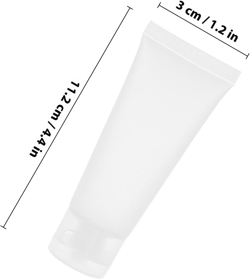 16pcs Refillable Cream Sample Tubes and Lotion Packaging Bottles, 15ml 30g Frosted Squeeze Containers with Flip Caps for Face Wash and Hand Cream Travel Use - Image 2