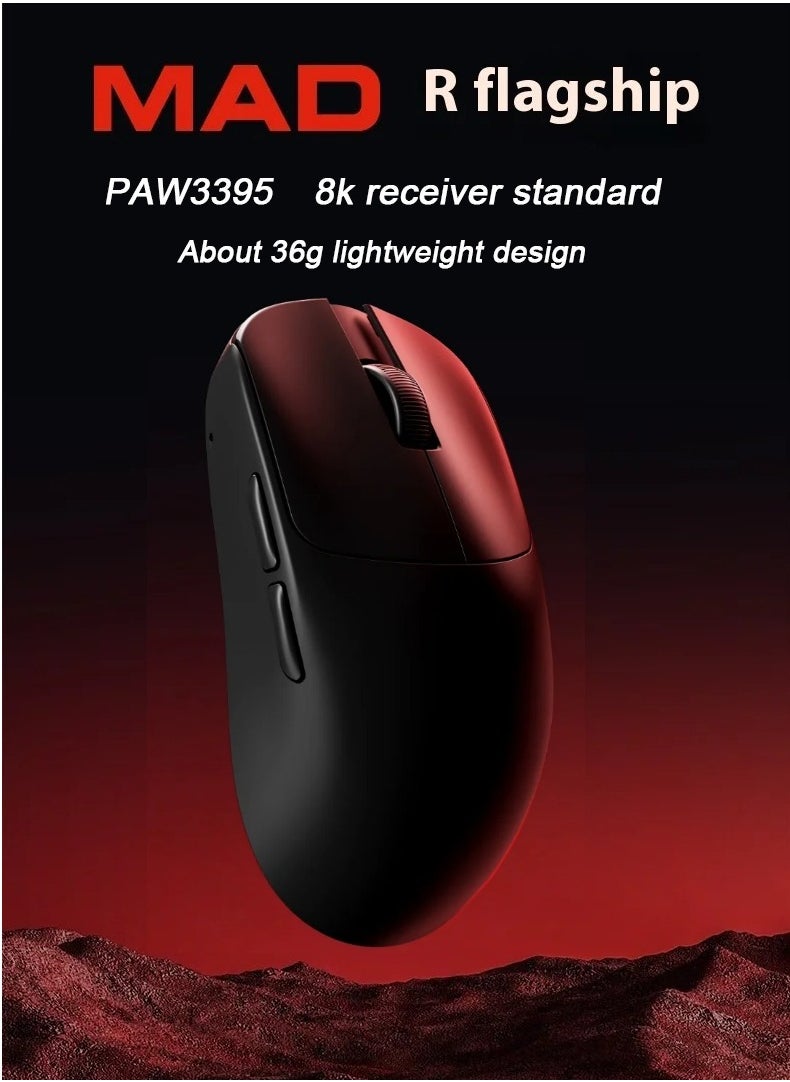 ATK VXE MAD R Triple Mode 8K Mouse e-Sports Ultra High Precision Sensor PAW3395 Gaming Office Support 2.4G Wireless Wired Ergonomic Symmetrical Customisation  - Image 2