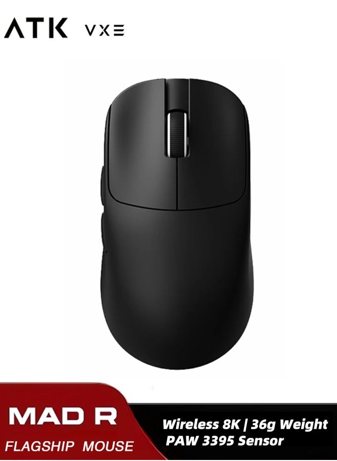 ATK VXE MAD R Triple Mode 8K Mouse e-Sports Ultra High Precision Sensor PAW3395 Gaming Office Support 2.4G Wireless Wired Ergonomic Symmetrical Customisation  - Image 1
