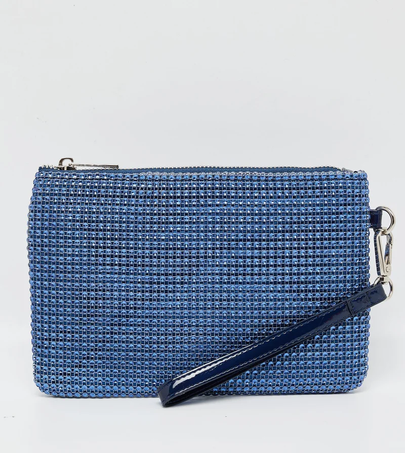 Navy Blue Women's Embellished Wallet