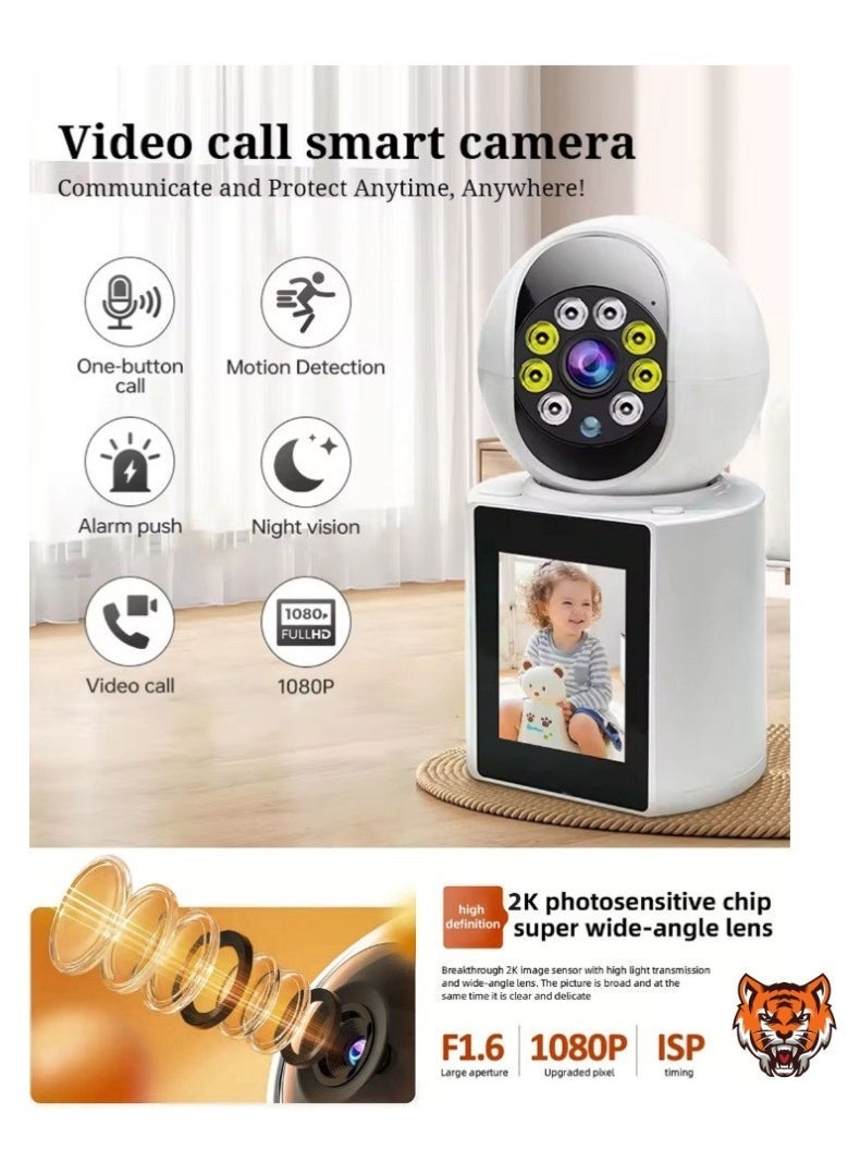 TIGER Home Office Security Camera – Full HD 1080P WiFi Surveillance, Two-Way Video Calling, 350° Motion Detection, Night Vision, and 32GB Storage Card - Image 3