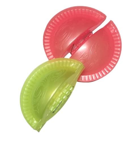 Awadh Plastic Dough Press Set Gujiya Maker Gujia Mould Homemade Stuffed Karanji Mold Sacha Machine Cutter Perfect for Dumpling Calzone Ravioli Festival Kitchen Item Pack of 2Multicolor - Image 1
