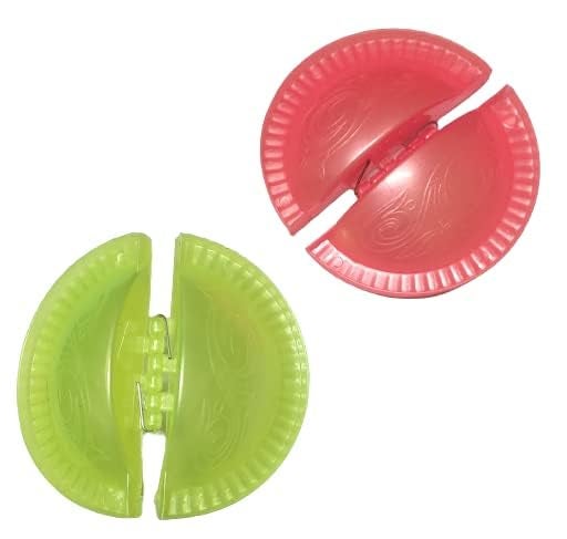Awadh Plastic Dough Press Set Gujiya Maker Gujia Mould Homemade Stuffed Karanji Mold Sacha Machine Cutter Perfect for Dumpling Calzone Ravioli Festival Kitchen Item Pack of 2Multicolor - Image 2