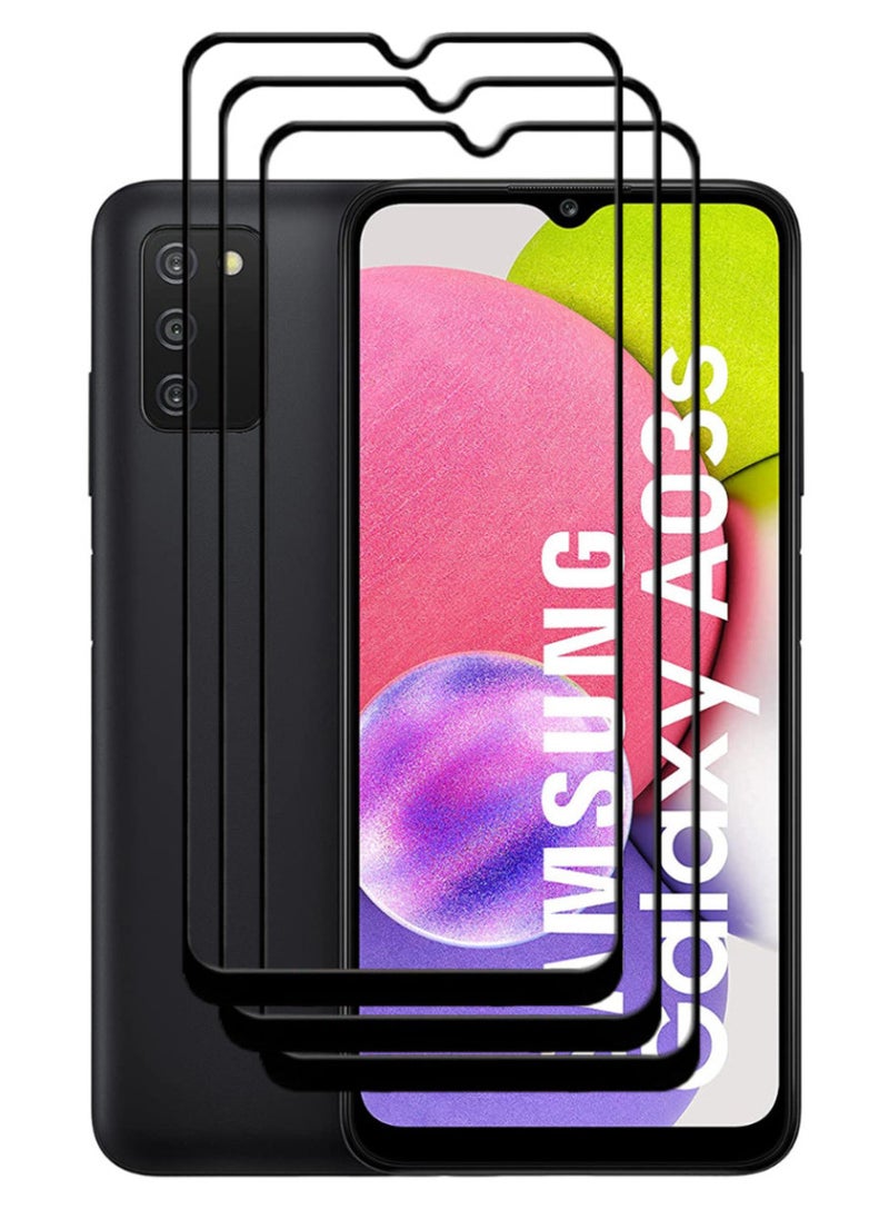 ACLIX 3 Pieces Antistatic ESD Dustproof Premium Quality High Definition Tempered Glass Screen Protector Designed For Samsung Galaxy A03s - Image 1
