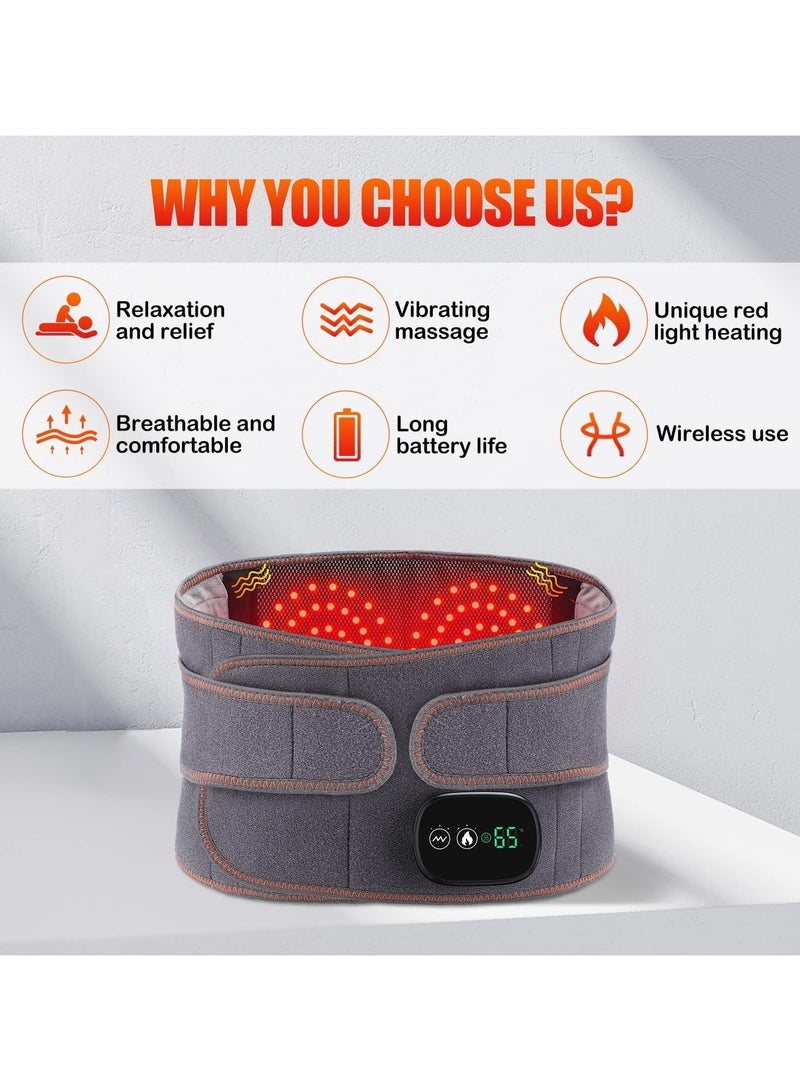 Generic Electric Heating Pad for the Waist, Cordless Heating Strap Warm Waist Support for the Abdomen with 3 Quick Heating Massage Modes, Touch Screen Relieves Lower Back Pain in the Lower Back, Abdomen, Ba - Image 2
