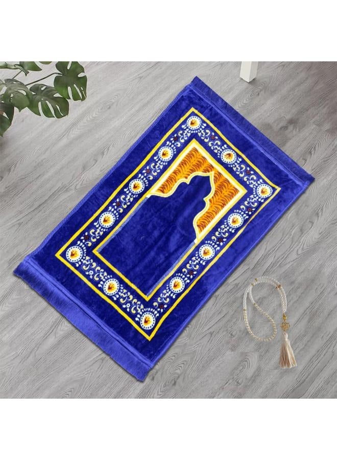 MANAM TRADING Soft Polyester Large Non-Slip Portable Prayer Mat,Prayer Rug For Men And Women - Image 4