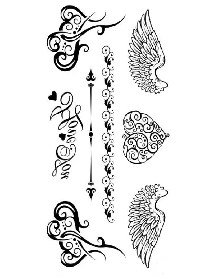 Waterproof Fashionable Temporary Tattoo Sticker Black