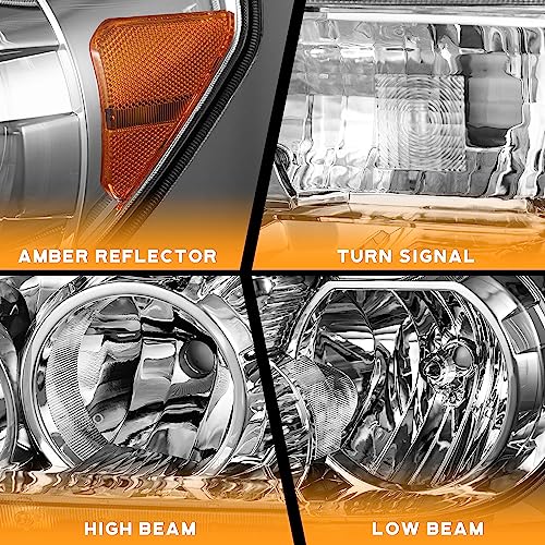 WEELMOTO Headlight For 2007-2013 Toyota Tundra (Fits Models WITHOUT Level Adjuster Only) For 2008-2017 Toyota Sequoia (Fits 12-14 Sequoia Models WITHOUT Headlight Washer Only) - Image 5