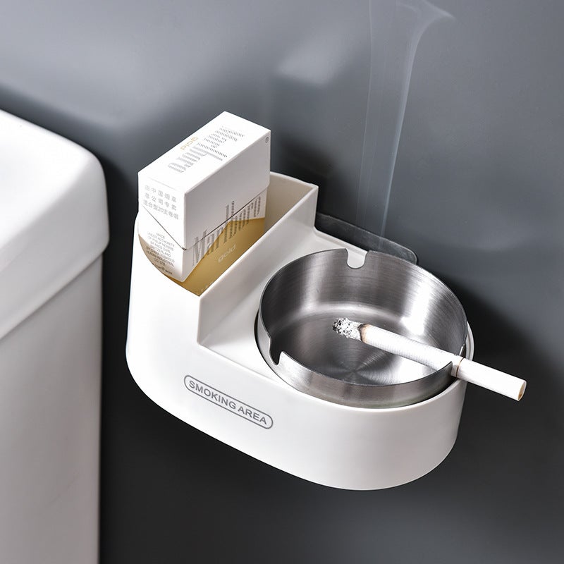 Multi-Functional Desktop Wall-Mounted Dual-Purpose Ashtray Creative Large With Lid Ashtray Personalized Household Metal Ashtray - Image 4