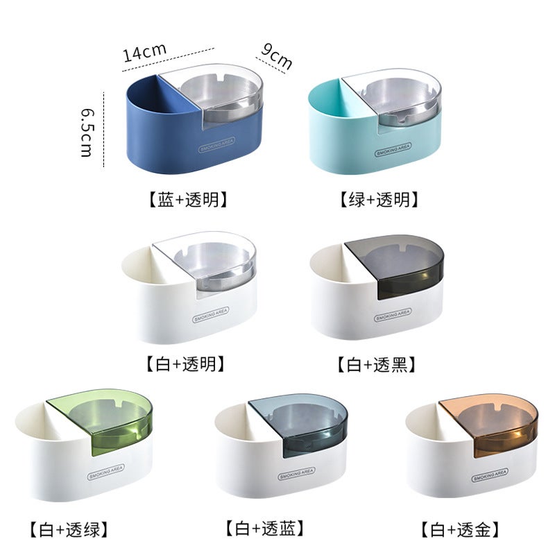 Multi-Functional Desktop Wall-Mounted Dual-Purpose Ashtray Creative Large With Lid Ashtray Personalized Household Metal Ashtray - Image 5