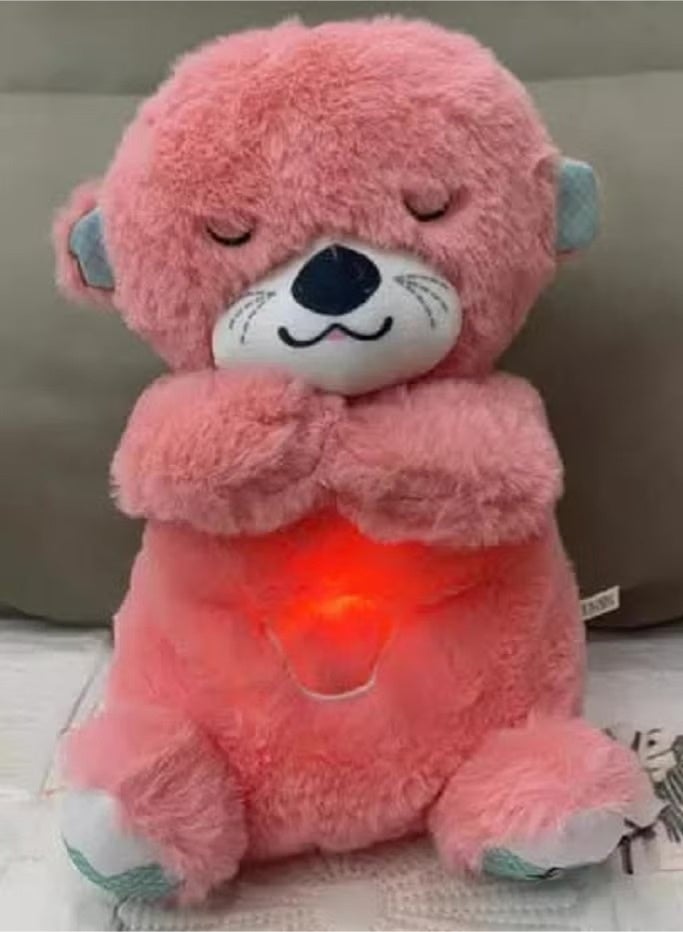 دمية دبدوب موسيقية للأطفال بميزة التنفس – لعبة مهدئة تساعد على نوم الطفل وراحته كود 1818 - Image 1