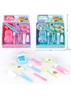 Children Play House Bread Maker Simulation Washing Machine Fun Ice Cream Machine Cake Pizza Shape Dentist Toy Cross-border-Specifications:C6 Simulation Dentist Play House-Color:Random Color