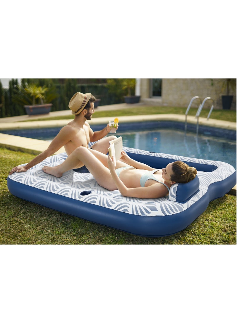 Bestway Lounge Comfort Plush Double Pool Float  204x188cm | Inflatable Ride-on | Pool Float | Summer Water Toy | Pool & Beach Toy - Image 4
