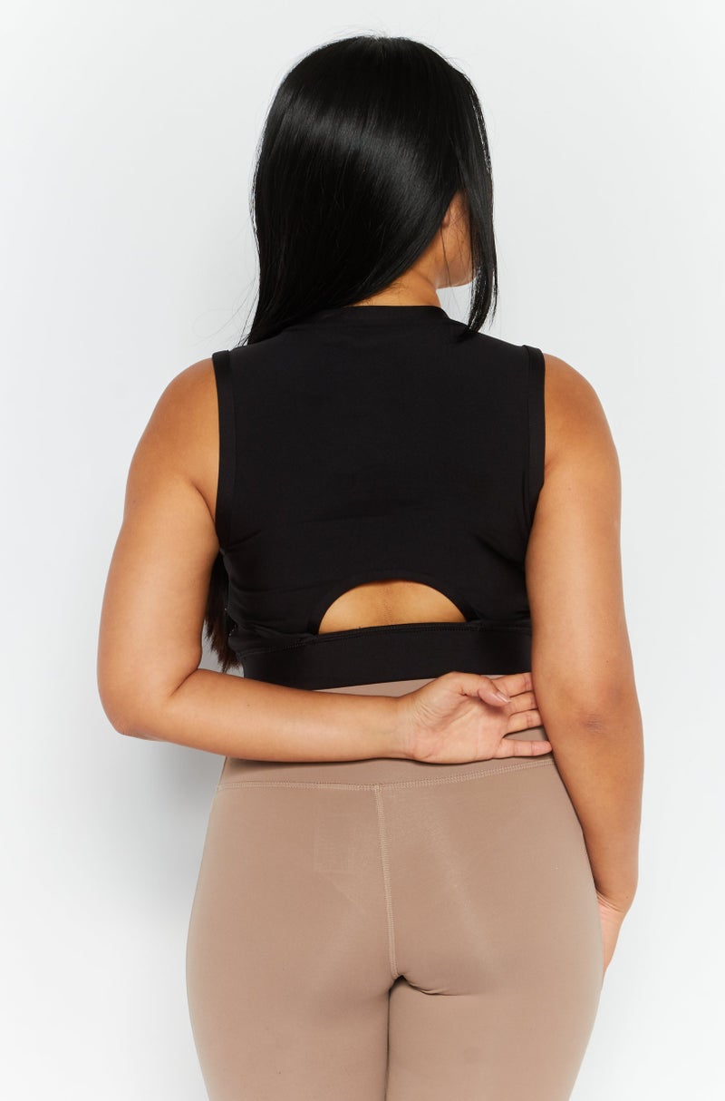 PUMA تي شيرت تدريب بلا أكمام للنساء، مجموعة سوداء - Image 4