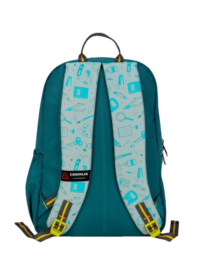 COSMUS MINO ARTISTO Printed School Bag T Green 15L - 14 inches Kids Polyester Backpack ideal for Boys and Girls of Age Group 2-5 yrs | Small Students Daypacks - Image 4