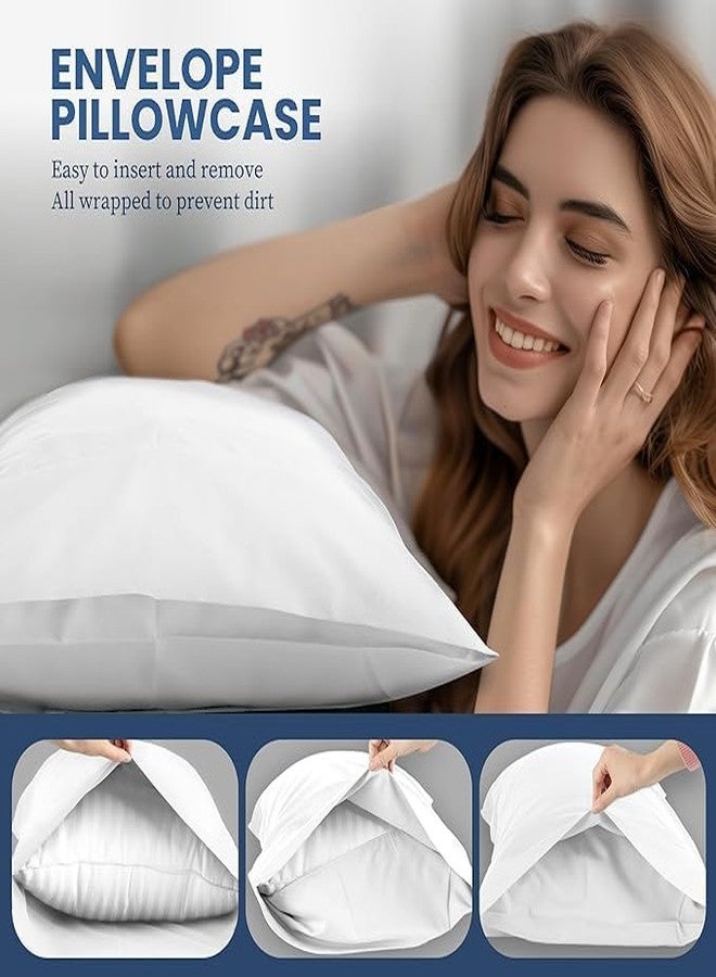 Simple Deluxe King Size 4 Piece Sheet Set, Lightweight Super Soft Easy Care Microfiber - Comfy Breathable, Cooling Bedding Sheets with Deep Pocket, Shrinkage & Fade Resistant, Hotel Luxury, White New - Image 5