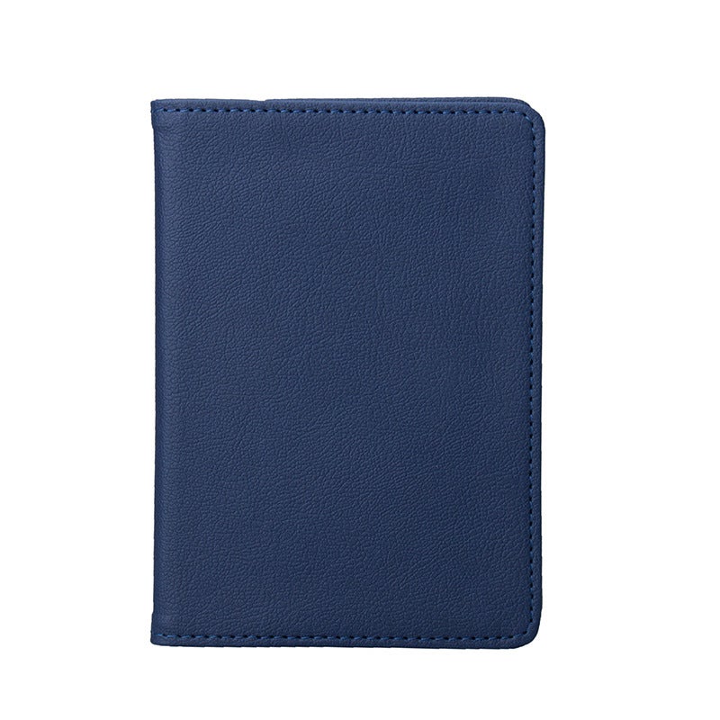 Brown Mouse PU Passport Holder with Multiple Card Slots Blue