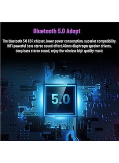 General Wireless over-ear gaming headset, built-in microphone, Bluetooth 5.0 headset, over-ear stereo headset, built-in memory slot, retractable headband  - Image 3
