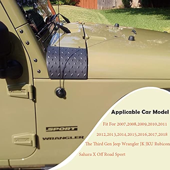 rayihni Sporthfish Cowl Body Armor Powder Coated Finish Outer Cowling Cover For Jeep Wrangler Jk Rubicon Sahara Sport X  Unlimited 24 Door 20072015 - Image 3
