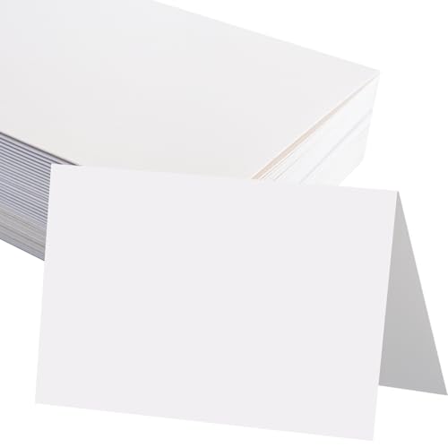 JAGERGREEN 50 Pack 5x7 Blank Cardstock Paper, White Card Stock Bulk, Thick Folded Heavy Cardstock for Thank You Cards, Greeting Cards, Wedding Invitation, Envelopes, DIY Craft Card (Cards Only) - Image 1
