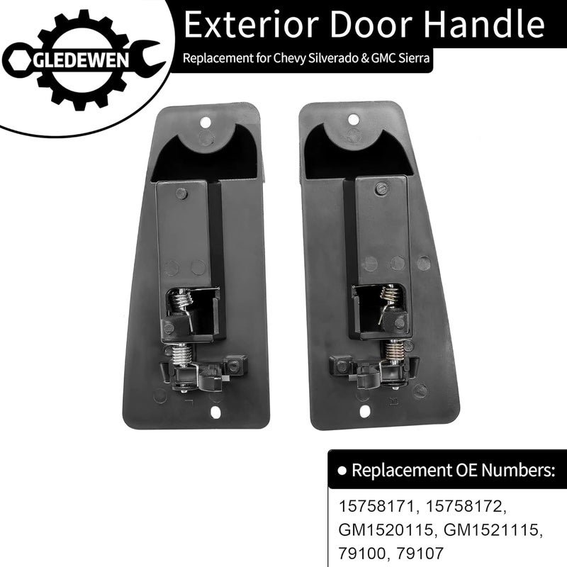 Gledewen Metal Exterior Door Handles for 1999-2007 Chevy Silverado & GMC Sierra - Image 3