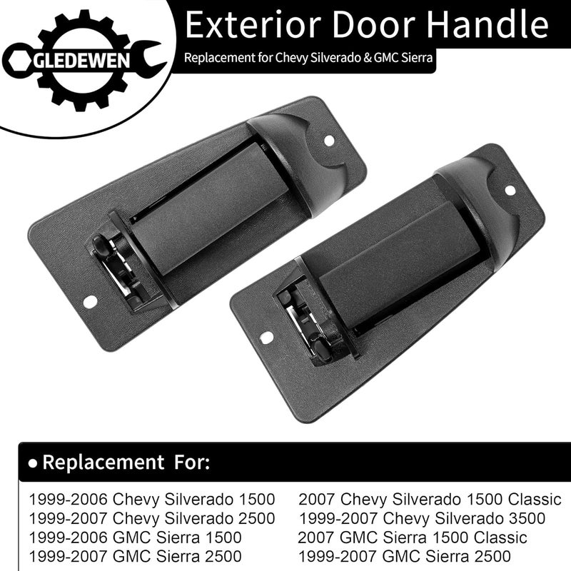 Gledewen Metal Exterior Door Handles for 1999-2007 Chevy Silverado & GMC Sierra - Image 2
