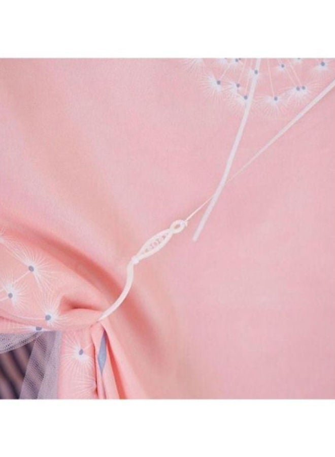 نيبمينينت ستارة للطابق السفلي من السرير مزينة بطبعة مزيج القطن وردي/أسود - Image 3