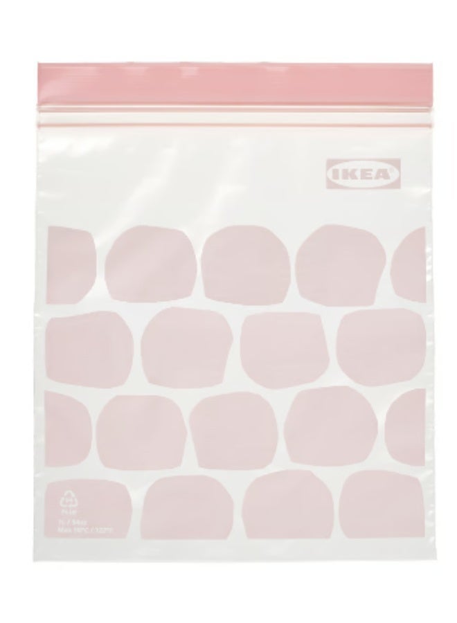 IKEA (IKEA) أكياس حفظ الطعام القابلة لإعادة الاستخدام IKEA ISTAD سعة 1 لتر - عبوة 25 كيس - زيب لوك مزدوج مانع للتسرب - خالية من BPA - مناسبة للفريزر والثلاجة - وردي فاتح - Image 4