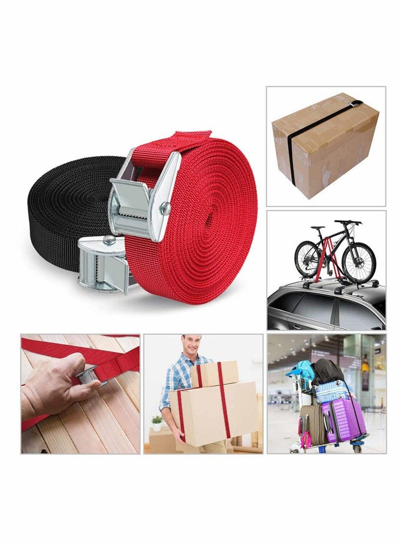 5 PcsLashing Straps Tie Down Straps Tension Belt Adjustable Cargo Straps Heavy Duty Tensioning Belts, Car Luggage Cargo Trailer - Image 5