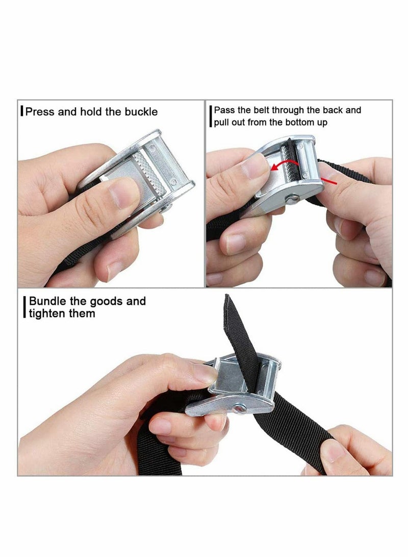 5 PcsLashing Straps Tie Down Straps Tension Belt Adjustable Cargo Straps Heavy Duty Tensioning Belts, Car Luggage Cargo Trailer - Image 4