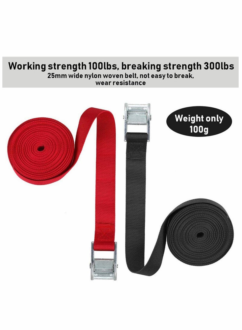 5 PcsLashing Straps Tie Down Straps Tension Belt Adjustable Cargo Straps Heavy Duty Tensioning Belts, Car Luggage Cargo Trailer - Image 3