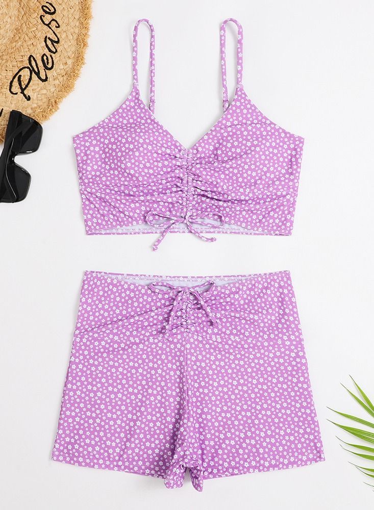 Loquat 2 Piece Boxer Swimsuit Beach Bikini