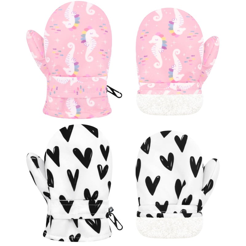 Sarfel Toddler Gloves Ages 2-4 Toddler Mittens Ages 2-4 Toddlers Waterproof Gloves Toddlers Snow Mittens Waterproof Girls Glove - Image 1