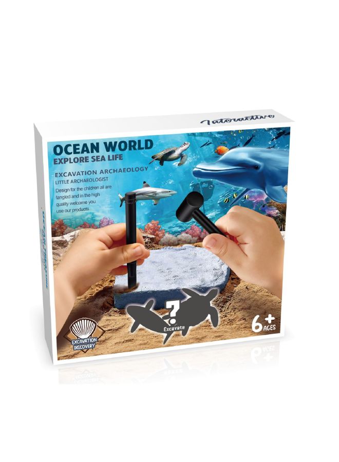 Children's Archaeological Fossil Mining Gem Treasure Toy Diy Hand-dug Crystal Beating Stone Blind Digging Treasure Collection Toy-Color:Archaeological Dinosaurs Suit-6 Small Dinosaurs - Image 2