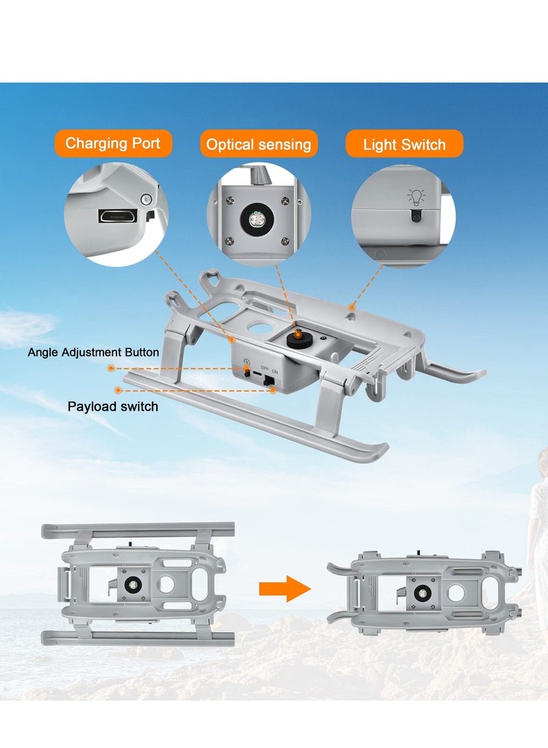 Air Drop System with Landing Gear for DJI Air 2s/Mavic Air 2 Drone Foldable Air Drop Release Multi-scene Air Drop Device Throw Throw Throw Thrower Fish Bait Ring Remote Drop Expansion Accessories - Image 4