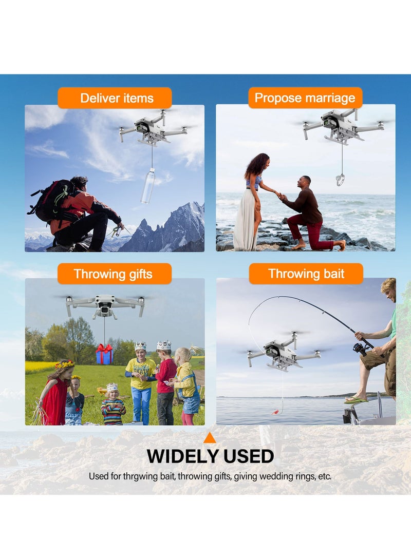 Air Drop System with Landing Gear for DJI Air 2s/Mavic Air 2 Drone Foldable Air Drop Release Multi-scene Air Drop Device Throw Throw Throw Thrower Fish Bait Ring Remote Drop Expansion Accessories - Image 3