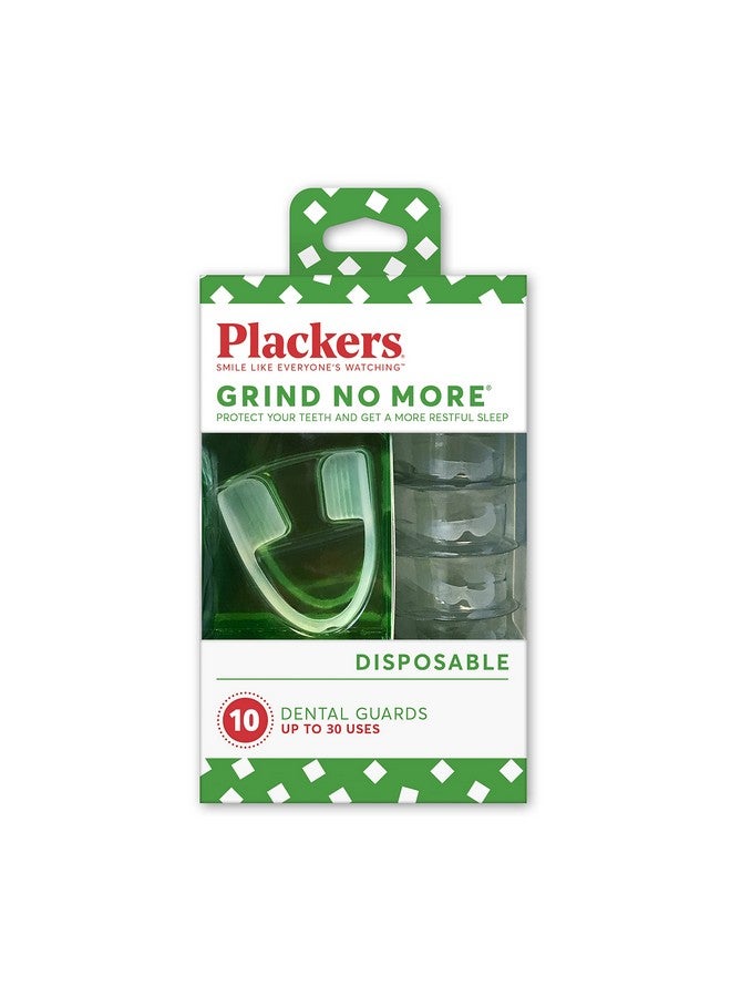Plackers Grind No More Night Guard, Nighttime Protection For Teeth, Sleep Well, Bpa Free, Ready To Wear, Disposable, One Size Fits All, 10 Count - Image 1