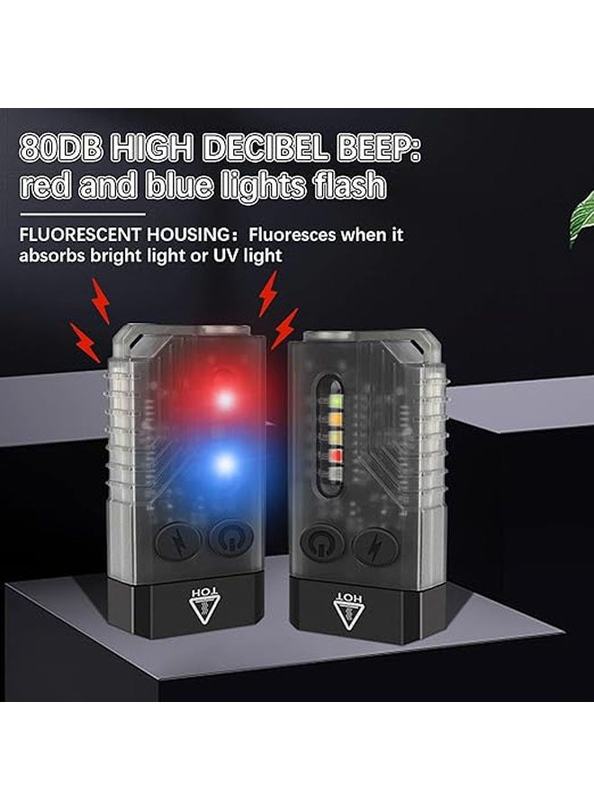 Mini Flashlight V10 EDC 1000 Lumens with 365nm UV Flashlight Super Bright Rechargeable Power With Buzzer for Camping and Hiking Emergency - Image 2