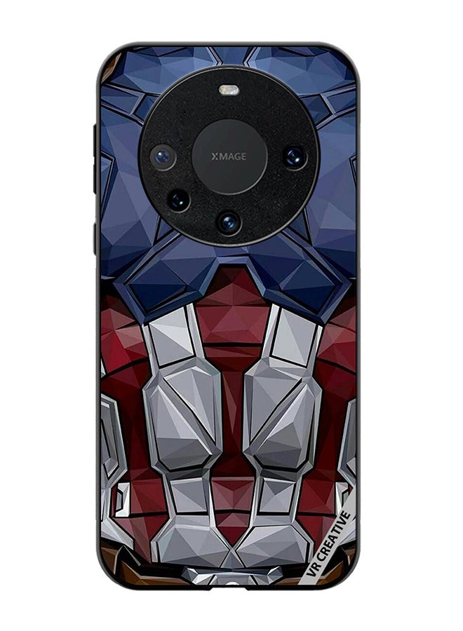 VR CREATIVE Protective Case Cover For Huawei Mate 60 Pro Plus Captain America Suit Design Multicolour - Image 1