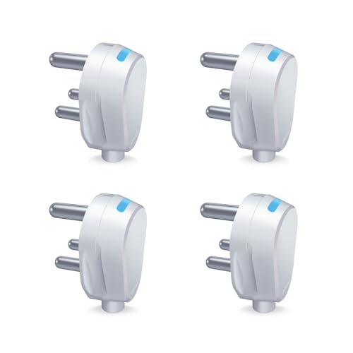 Anchor by Panasonic Plug Top 16A, 3 Pin, with LED Indicator, ISI Certified, Ideal for ACs, Geysers, Fridges & More – White (Pack of 4) - Image 1