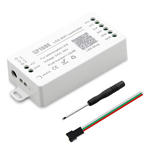 ALITOVE WS2812B WS2811 WS2801 LED WiFi Controller, iOS Android App Wireless Remote Control DC 5V~24V SP108E for SK6812 SK6812-RGBW WS2812 WS2813 WS2815 AL2815 RGB Halloween Christmas LED Pixels Strip - Image 1