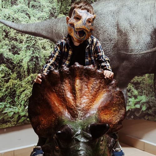 Minatee 24 Pieces Jurassic Dinosaur Masks Birthday Decorations for Kids Party Supplies Animal Party Mask Theme Birthday Gifts for Boys Girls - Image 2