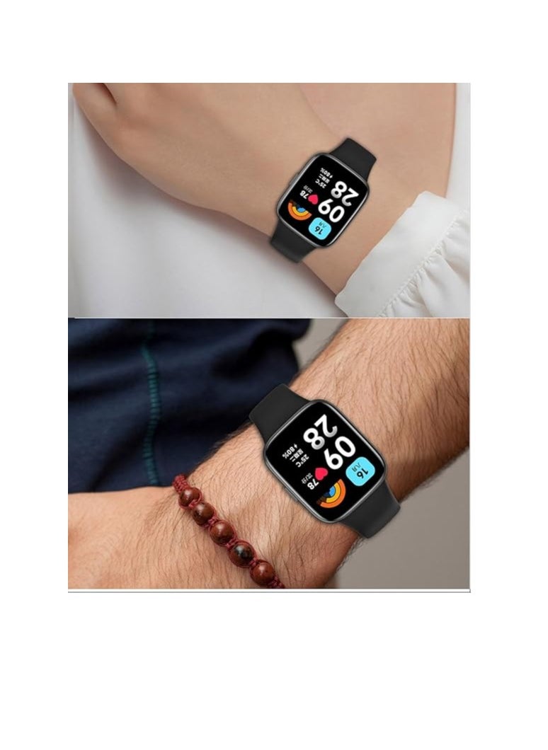 Generic - Generic Replacement Silicon Strap with Frame For Compatible with Redmi watch 2 Lite/redmi watch 2 / xioami poco watch/mi watch 2 Lite/Mi Watch Lite Strap/Mi Watch 2 Lite Strap (Blue) - Image 1